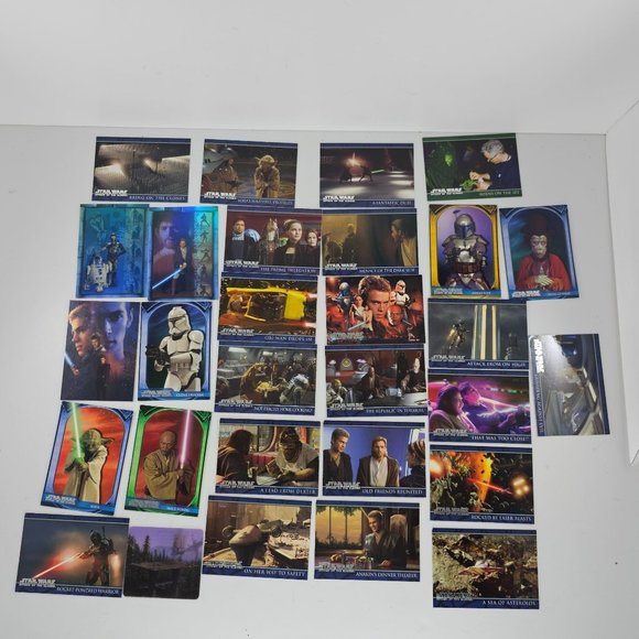 Vintage Topps Star Wars Attack Of The Clones Trading Card Lot 2002 - Picture 1 of 10
